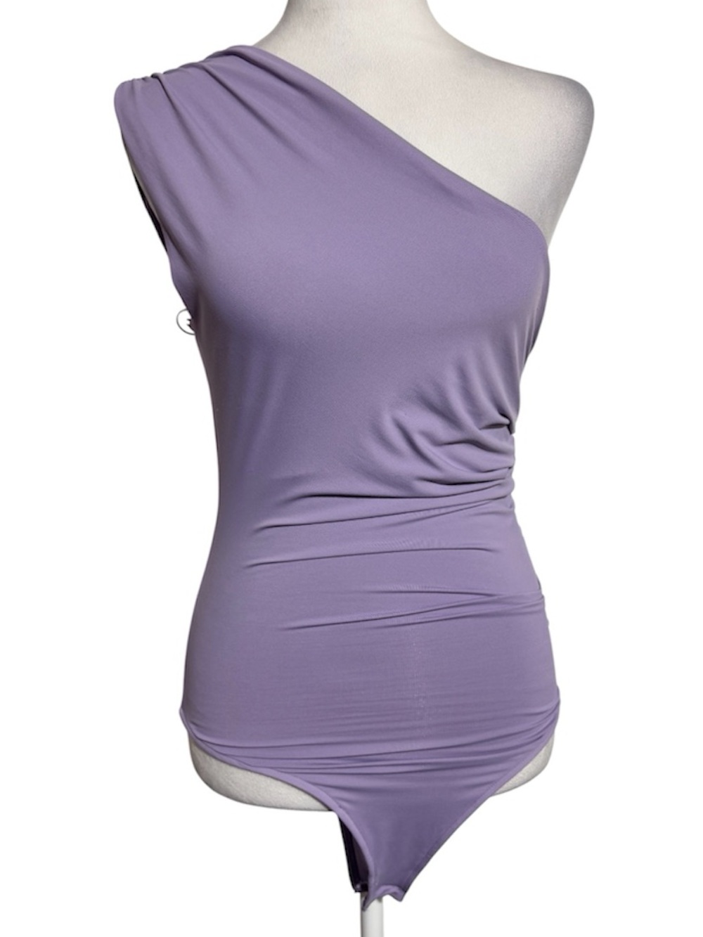 ZARA One-Shoulder Lilac Bodysuit medium